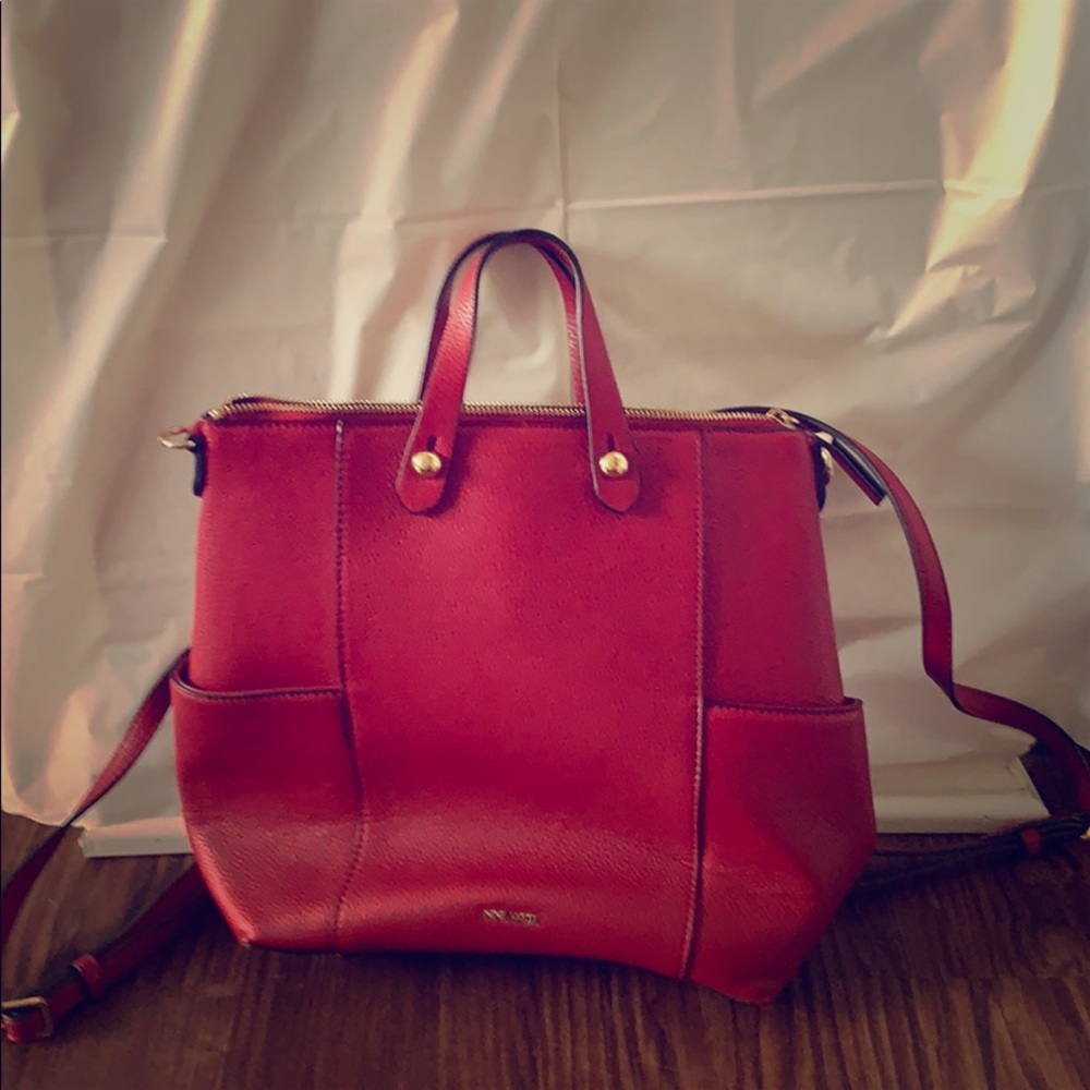 Nine West Saidiee Red Fashion Backpack Purse Bag